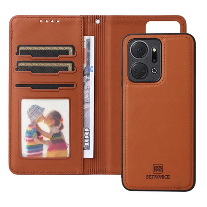 BETOPNICE 005 For Honor X7a 4G / Play7T 5G Case 2 in 1 Detachable Wallet PU Leather Phone Cover