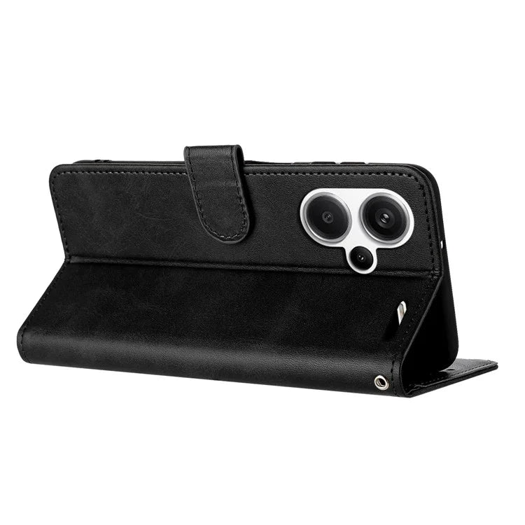 For Xiaomi Redmi Note 13 Pro+ 5G Case Calf Texture Stand Leather Wallet Phone Cover