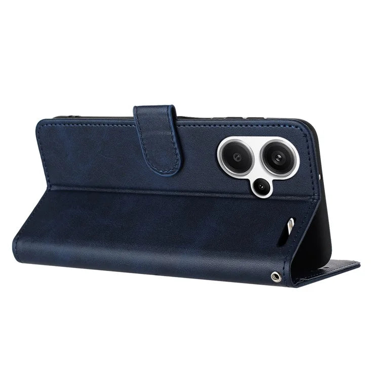 For Xiaomi Redmi Note 13 Pro+ 5G Case Calf Texture Stand Leather Wallet Phone Cover