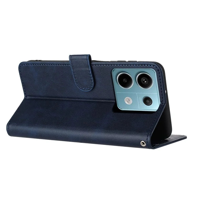 Phone Stand Case for Xiaomi Redmi Note 13 Pro 5G / Poco X6 5G PU Leather Wallet Anti-Fall Phone Cover with Stand