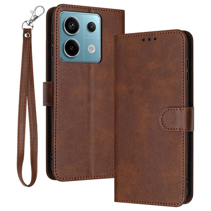 Phone Stand Case for Xiaomi Redmi Note 13 Pro 5G / Poco X6 5G PU Leather Wallet Anti-Fall Phone Cover with Stand