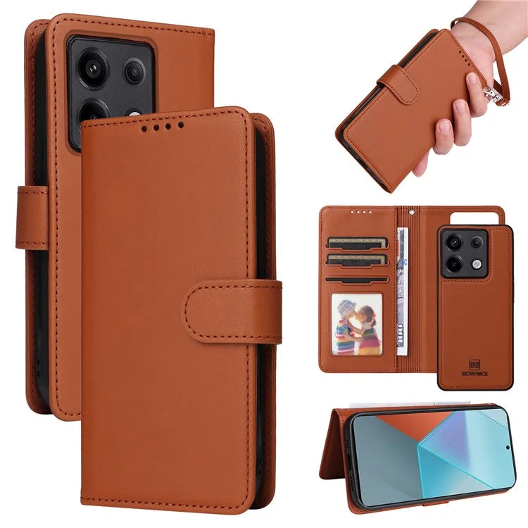 BETOPNICE 005 For Xiaomi Redmi Note 13 Pro 5G / Poco X6 5G Case Removable 2-in-1 PU Leather Phone Cover