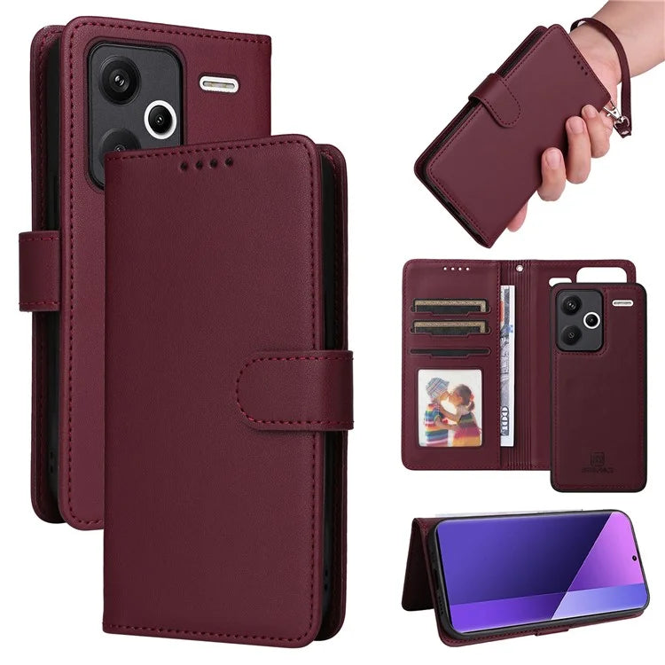 BETOPNICE 005 For Xiaomi Redmi Note 13 Pro+ 5G Case RFID Blocking PU Leather 2 in 1 Detachable Cover
