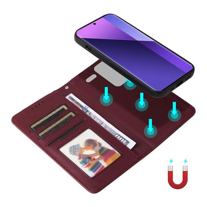 BETOPNICE 005 For Xiaomi Redmi Note 13 Pro+ 5G Case RFID Blocking PU Leather 2 in 1 Detachable Cover