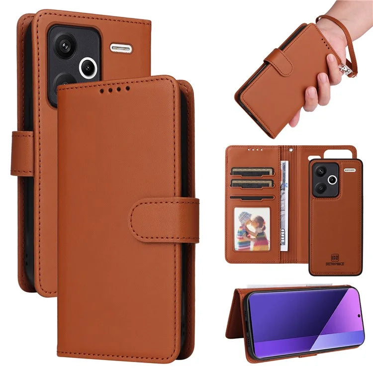 BETOPNICE 005 For Xiaomi Redmi Note 13 Pro+ 5G Case RFID Blocking PU Leather 2 in 1 Detachable Cover