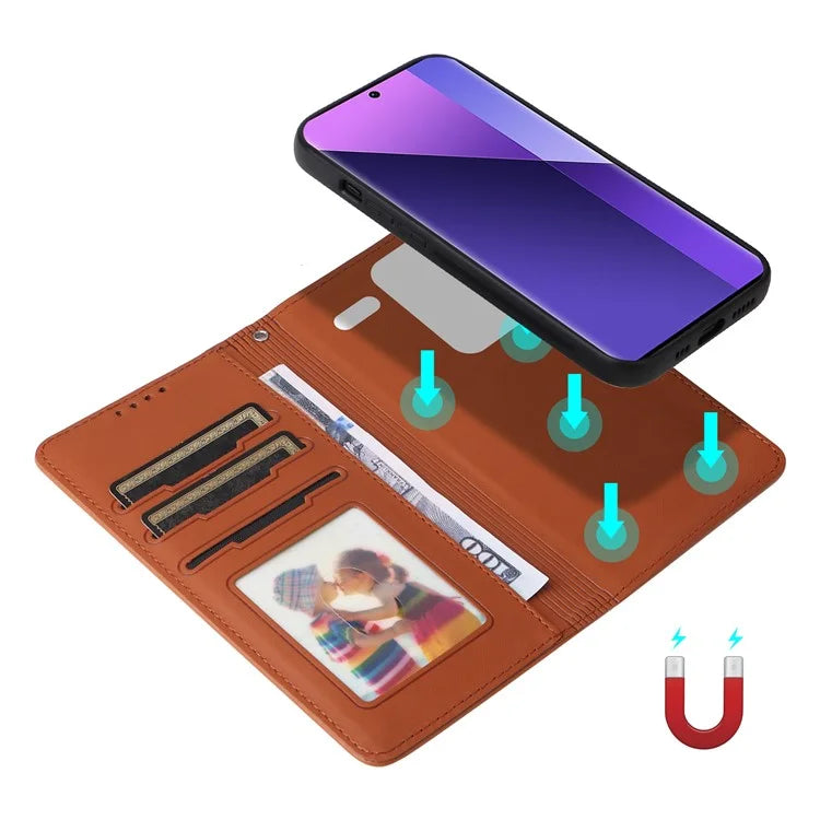 BETOPNICE 005 For Xiaomi Redmi Note 13 Pro+ 5G Case RFID Blocking PU Leather 2 in 1 Detachable Cover