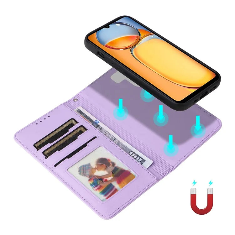 BETOPNICE 005 For Xiaomi Redmi 13C 4G / Poco C65 4G Leather Case 2-in-1 Magnetic Detachable Phone Cover