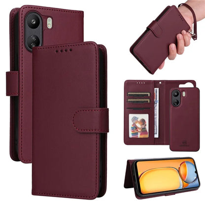 BETOPNICE 005 For Xiaomi Redmi 13C 4G / Poco C65 4G Leather Case 2-in-1 Magnetic Detachable Phone Cover