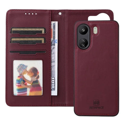 BETOPNICE 005 For Xiaomi Redmi 13C 4G / Poco C65 4G Leather Case 2-in-1 Magnetic Detachable Phone Cover