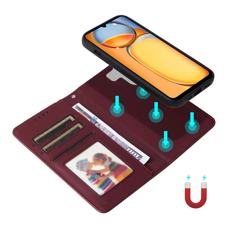 BETOPNICE 005 For Xiaomi Redmi 13C 4G / Poco C65 4G Leather Case 2-in-1 Magnetic Detachable Phone Cover
