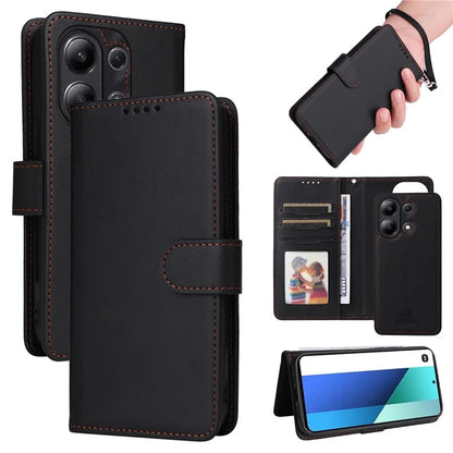 BETOPNICE 005 For Xiaomi Redmi Note 13 4G Case PU Leather Detachable Wallet Phone Cover RFID Blocking