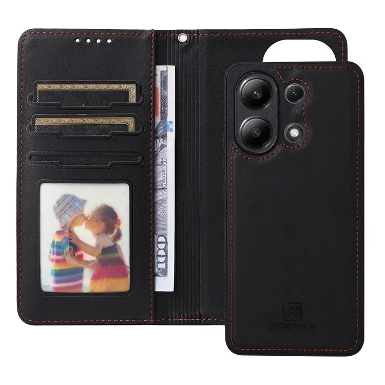 BETOPNICE 005 For Xiaomi Redmi Note 13 4G Case PU Leather Detachable Wallet Phone Cover RFID Blocking