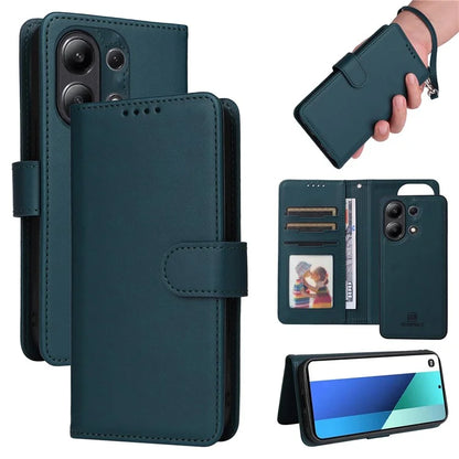 BETOPNICE 005 For Xiaomi Redmi Note 13 4G Case PU Leather Detachable Wallet Phone Cover RFID Blocking