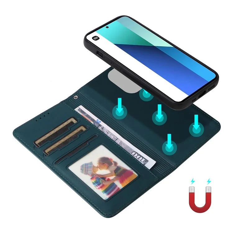 BETOPNICE 005 For Xiaomi Redmi Note 13 4G Case PU Leather Detachable Wallet Phone Cover RFID Blocking