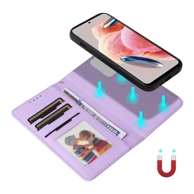 BETOPNICE 005 For Xiaomi Redmi Note 12 4G Stand Case 2-in-1 Detachable Leather Phone Cover