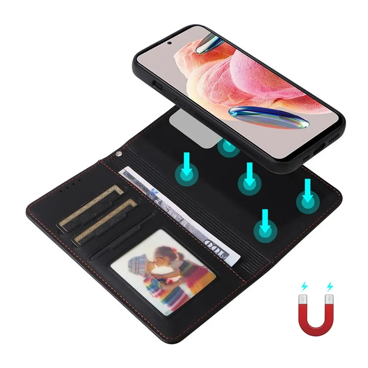 BETOPNICE 005 For Xiaomi Redmi Note 12 4G Stand Case 2-in-1 Detachable Leather Phone Cover