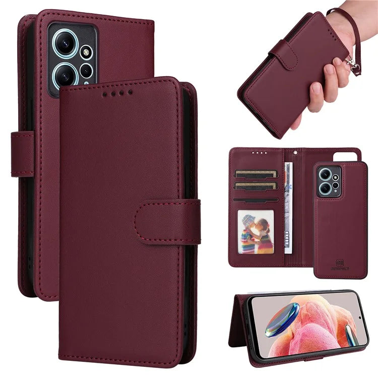 BETOPNICE 005 For Xiaomi Redmi Note 12 4G Stand Case 2-in-1 Detachable Leather Phone Cover