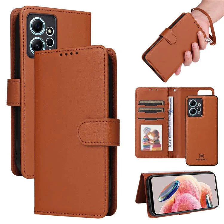 BETOPNICE 005 For Xiaomi Redmi Note 12 4G Stand Case 2-in-1 Detachable Leather Phone Cover