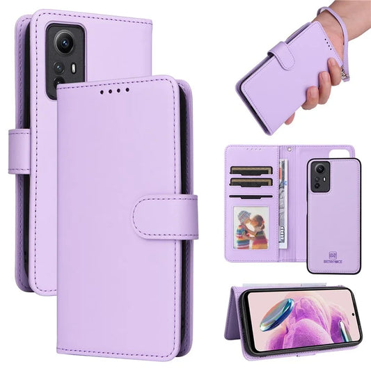 BETOPNICE 005 For Xiaomi Redmi Note 12S 4G Case with Wrist Strap PU Leather Removable Flip Protective Cover