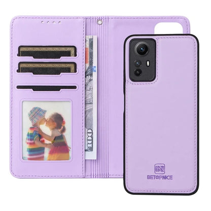 BETOPNICE 005 For Xiaomi Redmi Note 12S 4G Case with Wrist Strap PU Leather Removable Flip Protective Cover