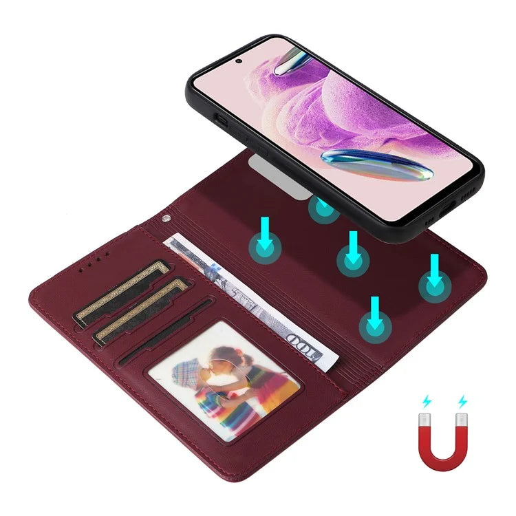 BETOPNICE 005 For Xiaomi Redmi Note 12S 4G Case with Wrist Strap PU Leather Removable Flip Protective Cover