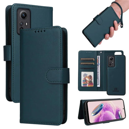 BETOPNICE 005 For Xiaomi Redmi Note 12S 4G Case with Wrist Strap PU Leather Removable Flip Protective Cover