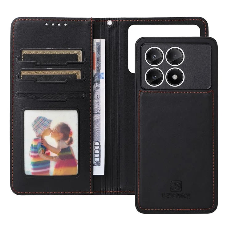 BETOPNICE 005 For Xiaomi Redmi K70E 5G / Poco X6 Pro 5G Stand Case 2-in-1 Magnetic Detachable Phone Leather Cover
