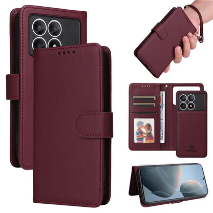 BETOPNICE 005 For Xiaomi Redmi K70E 5G / Poco X6 Pro 5G Stand Case 2-in-1 Magnetic Detachable Phone Leather Cover