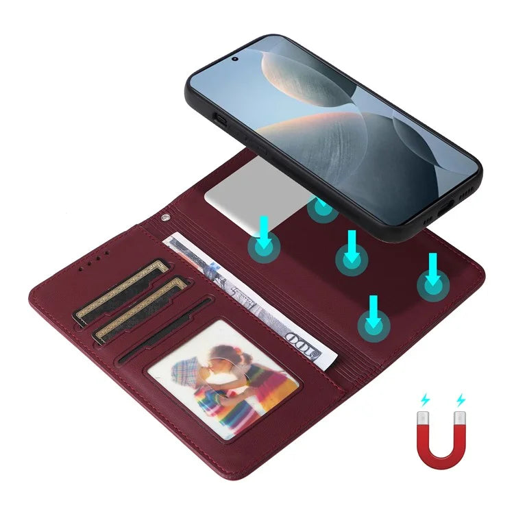 BETOPNICE 005 For Xiaomi Redmi K70E 5G / Poco X6 Pro 5G Stand Case 2-in-1 Magnetic Detachable Phone Leather Cover