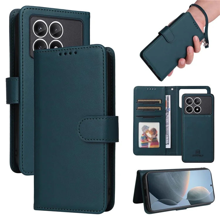 BETOPNICE 005 For Xiaomi Redmi K70E 5G / Poco X6 Pro 5G Stand Case 2-in-1 Magnetic Detachable Phone Leather Cover