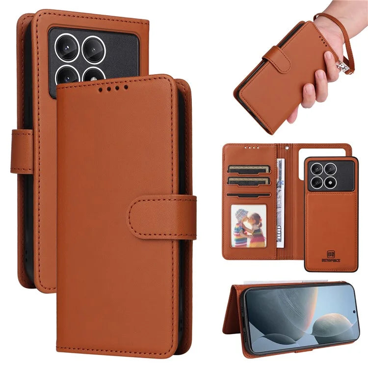 BETOPNICE 005 For Xiaomi Redmi K70E 5G / Poco X6 Pro 5G Stand Case 2-in-1 Magnetic Detachable Phone Leather Cover