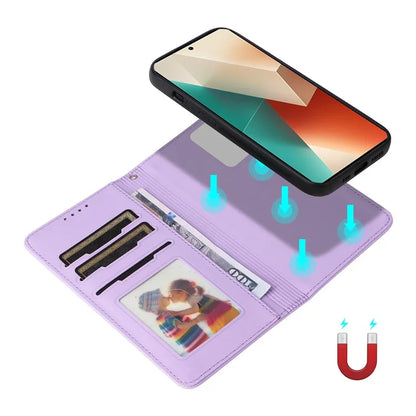 BETOPNICE 005 For Xiaomi Redmi Note 13 5G Case Wallet PU Leather Stand Phone Cover Detachable 2 in 1