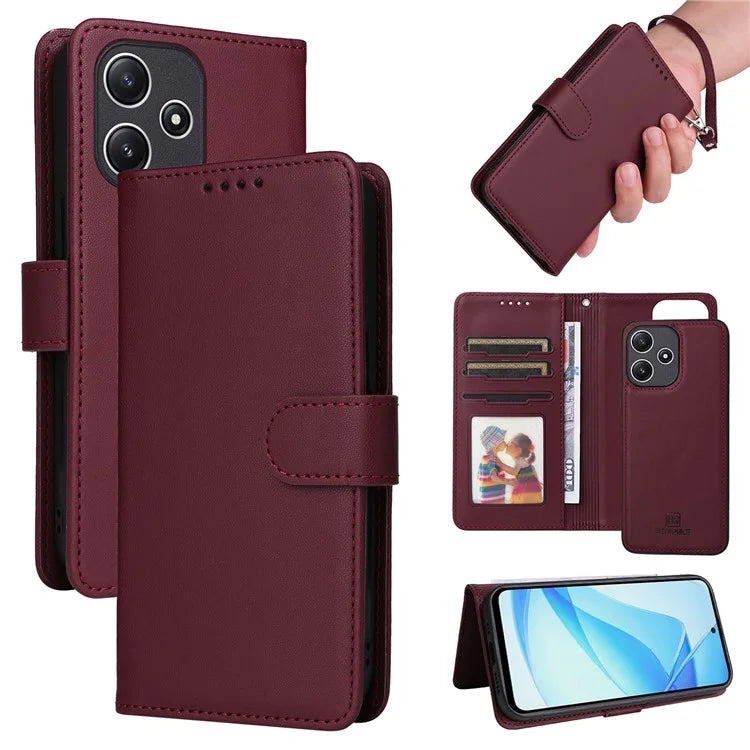 BETOPNICE 005 For Xiaomi Redmi 12 4G / 12 5G (Global) / 12R 4G / Poco M6 Pro 5G Case Detachable Leather Phone Cover