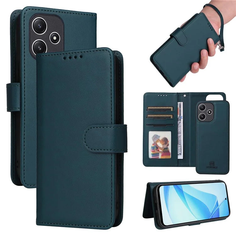 BETOPNICE 005 For Xiaomi Redmi 12 4G / 12 5G (Global) / 12R 4G / Poco M6 Pro 5G Case Detachable Leather Phone Cover