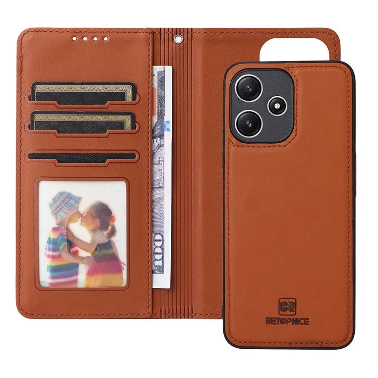BETOPNICE 005 For Xiaomi Redmi 12 4G / 12 5G (Global) / 12R 4G / Poco M6 Pro 5G Case Detachable Leather Phone Cover