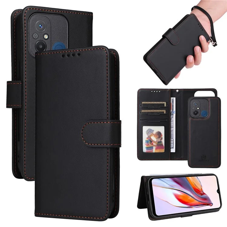 BETOPNICE 005 For Xiaomi Redmi 12C 4G / Redmi 11A 4G /  Poco C55 4G Case 2-in-1 Magnetic Detachable Wallet Design Cover