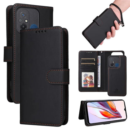 BETOPNICE 005 For Xiaomi Redmi 12C 4G / Redmi 11A 4G /  Poco C55 4G Case 2-in-1 Magnetic Detachable Wallet Design Cover