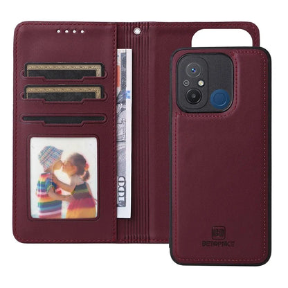 BETOPNICE 005 For Xiaomi Redmi 12C 4G / Redmi 11A 4G /  Poco C55 4G Case 2-in-1 Magnetic Detachable Wallet Design Cover