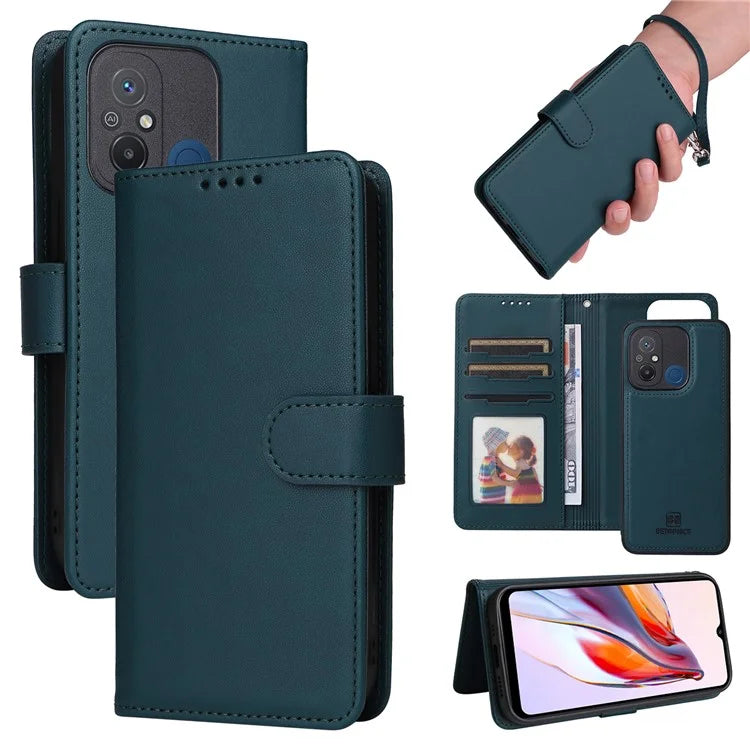 BETOPNICE 005 For Xiaomi Redmi 12C 4G / Redmi 11A 4G /  Poco C55 4G Case 2-in-1 Magnetic Detachable Wallet Design Cover