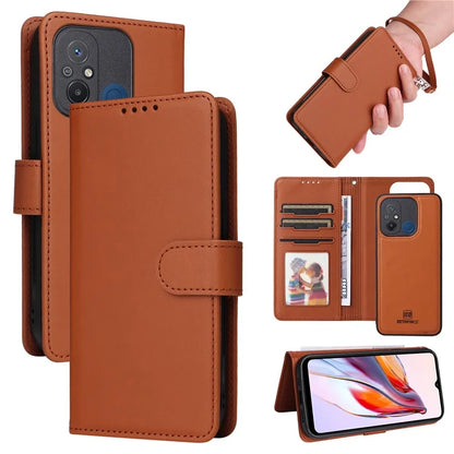 BETOPNICE 005 For Xiaomi Redmi 12C 4G / Redmi 11A 4G /  Poco C55 4G Case 2-in-1 Magnetic Detachable Wallet Design Cover
