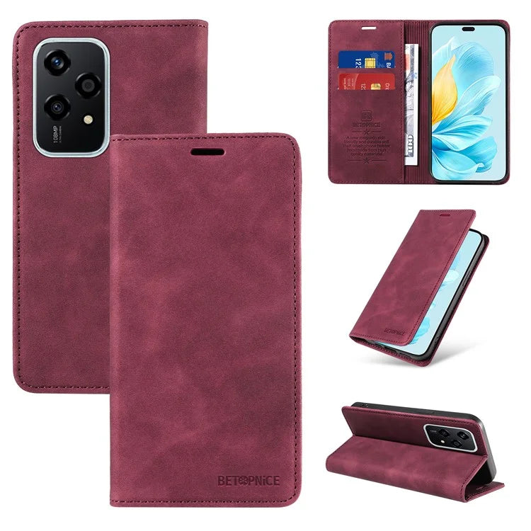 BETOPNICE 003 For Honor 200 Lite Case PU Leather Phone Cover RFID Blocking