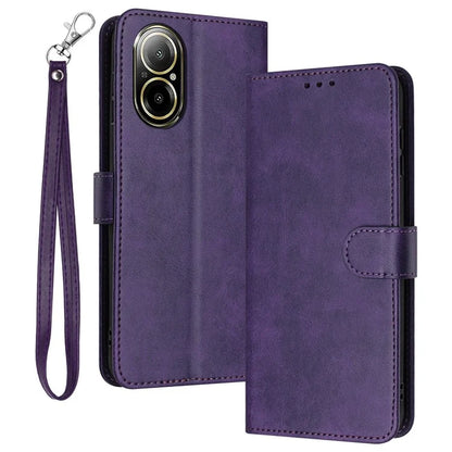 Leather Wallet for Realme C67 4G Case Mobile Phone Calf Texture Cover