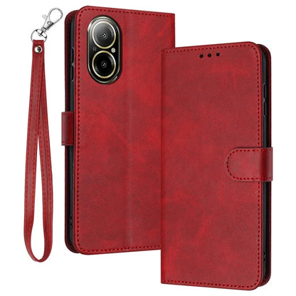 Leather Wallet for Realme C67 4G Case Mobile Phone Calf Texture Cover
