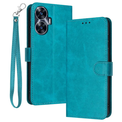 Cell Phone Cases for Realme C55 Wholesale Mobile Supplier PU Leather Wallet Cover with Strap