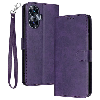 Cell Phone Cases for Realme C55 Wholesale Mobile Supplier PU Leather Wallet Cover with Strap