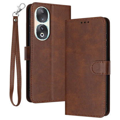Leather Phone Cases for Honor 90 Wholesale Wallet Stand Calf Texture Cover