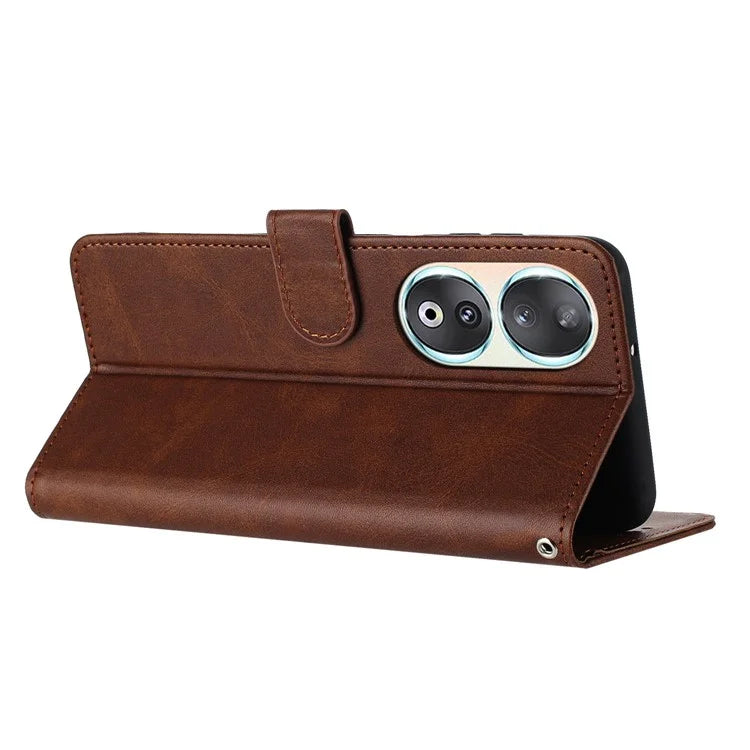 Leather Phone Cases for Honor 90 Wholesale Wallet Stand Calf Texture Cover