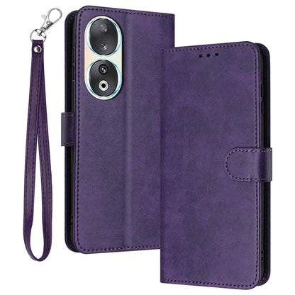 Leather Phone Cases for Honor 90 Wholesale Wallet Stand Calf Texture Cover