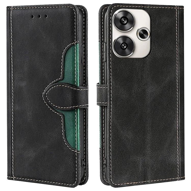 For Xiaomi Redmi Turbo 3 5G / Poco F6 5G Case PU Leather Wallet Phone Cover with Straw Hat Magnetic Clasp