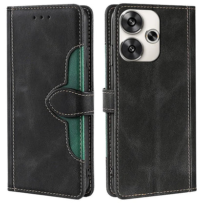 For Xiaomi Redmi Turbo 3 5G / Poco F6 5G Case PU Leather Wallet Phone Cover with Straw Hat Magnetic Clasp